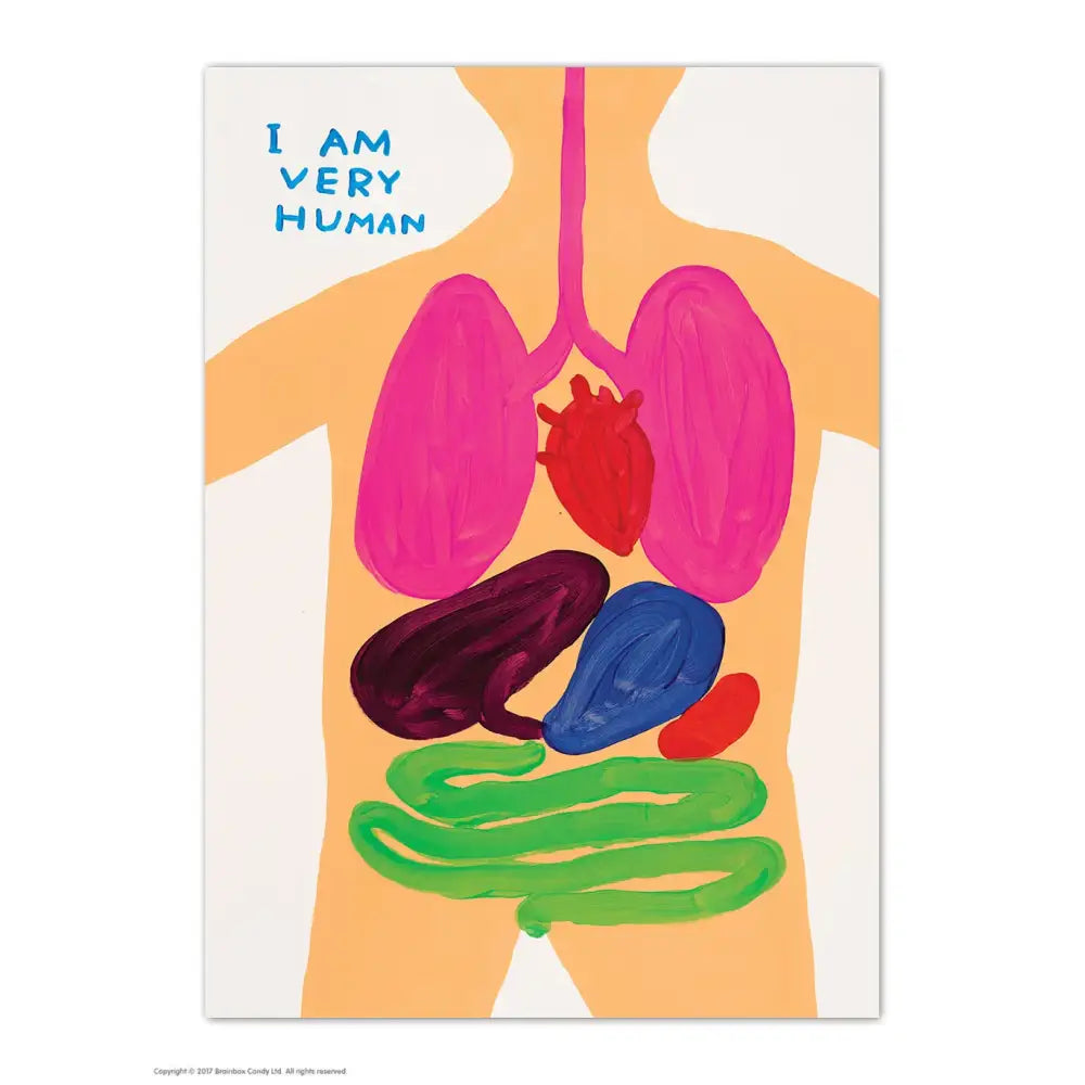 I Am Very Human Postcard - PABOOM