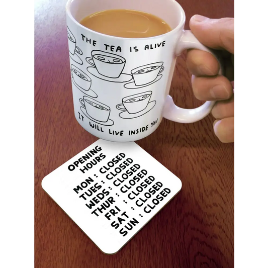 Opening Hours Coaster - PABOOM