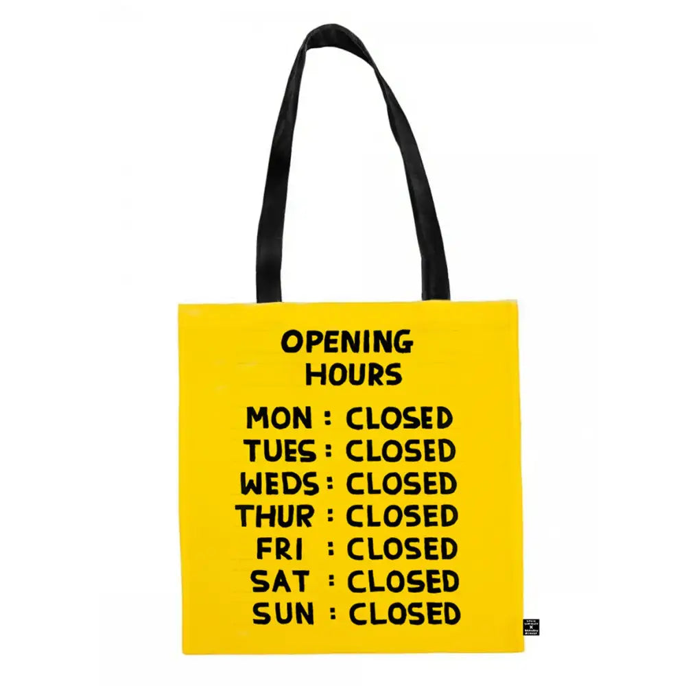 Opening Hours Tote Bag - PABOOM