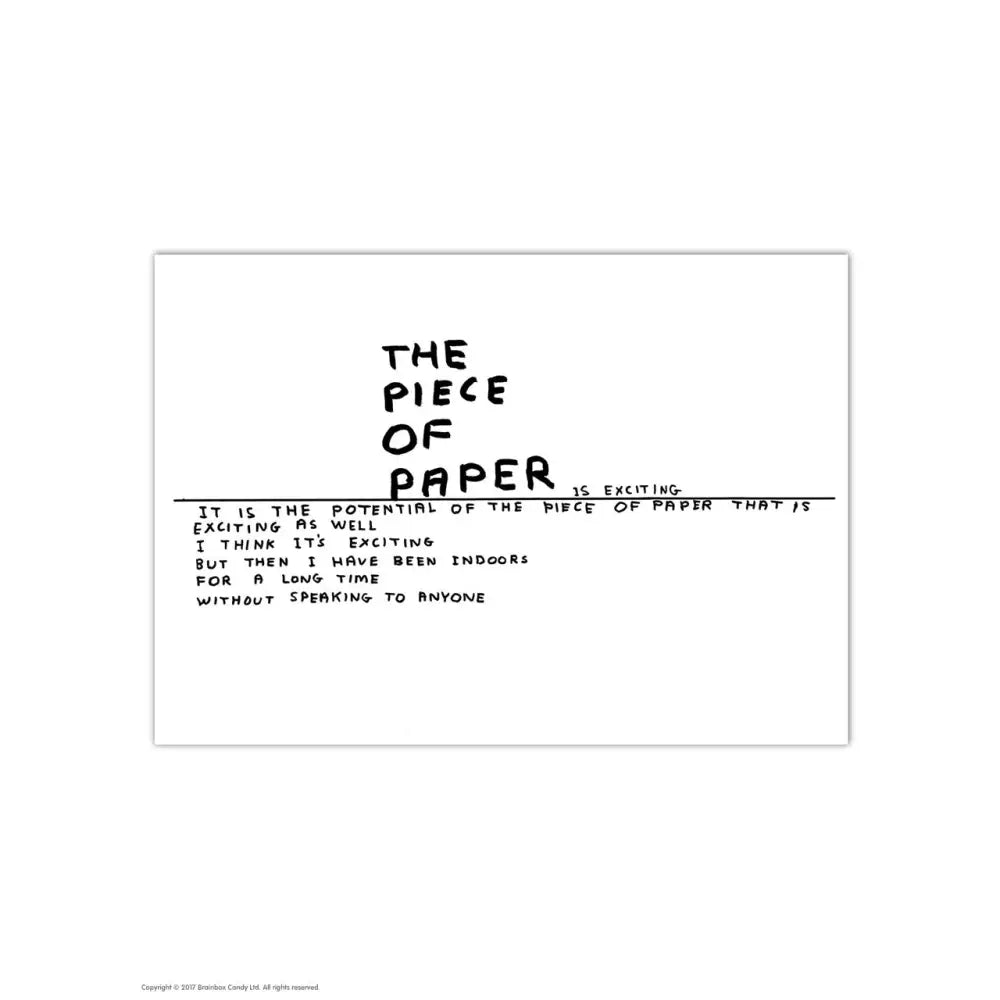 Piece Of Paper Postcard - PABOOM