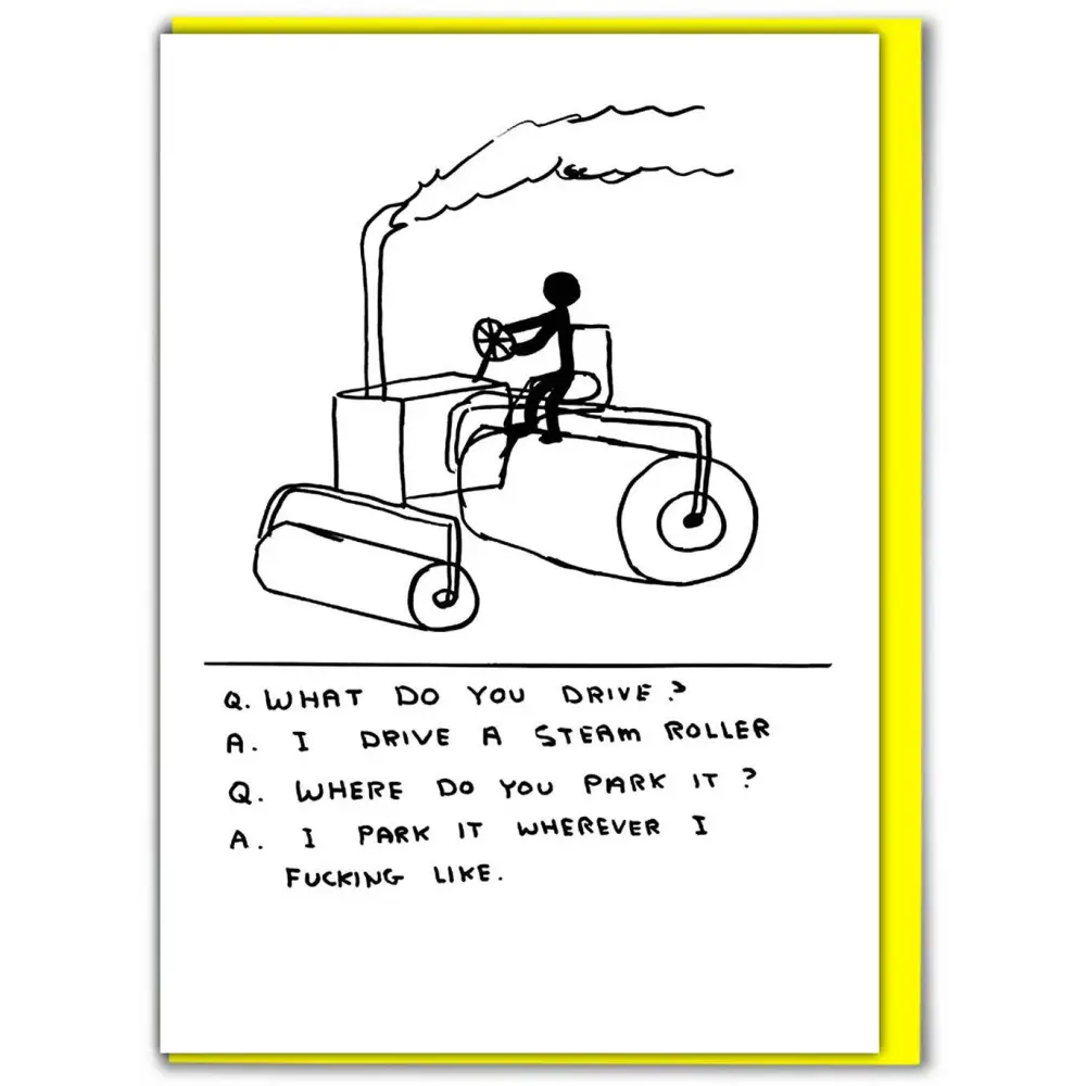 Steam Roller Card - PABOOM