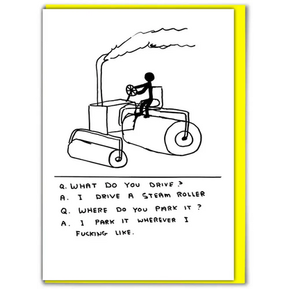 Steam Roller Card - PABOOM