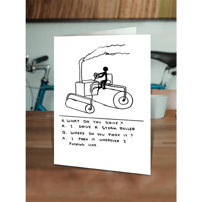 Steam Roller Card - PABOOM
