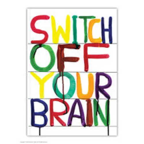 Switch Off Your Brain Lined A5 Notebook - PABOOM