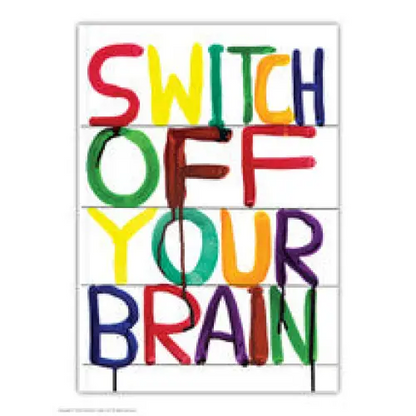 Switch Off Your Brain Lined A5 Notebook - PABOOM