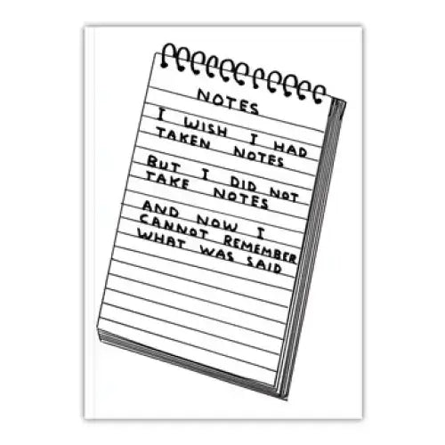 Wish I'd Taken Notes A5 Notebook - PABOOM