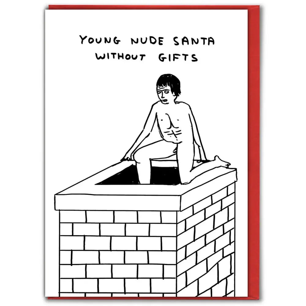Young Nude Santa Card - PABOOM