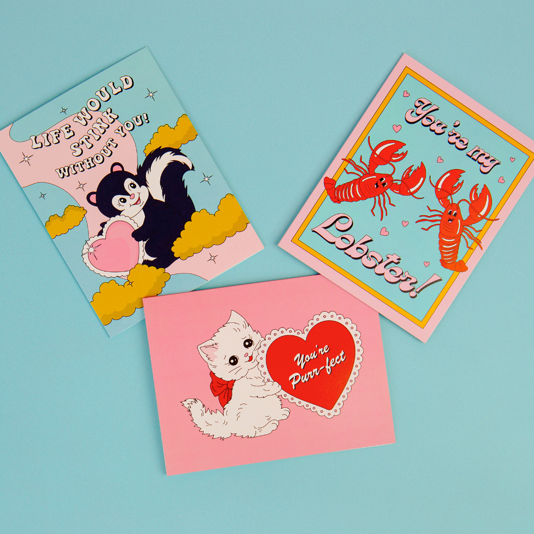 Close-up detail of the You're My Lobster card