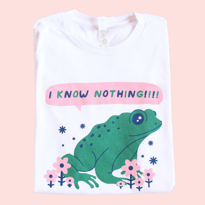 I Know Nothing Frog T-Shirt Small