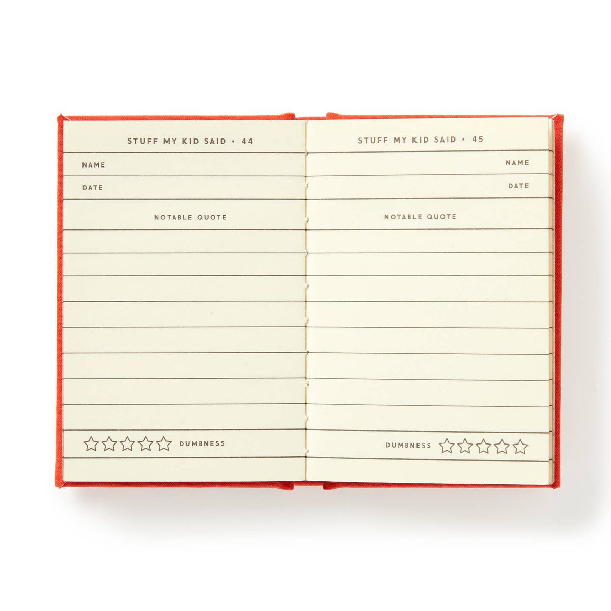 Dumb Things My Kid Said Brass Monkey mini journal - PABOOM