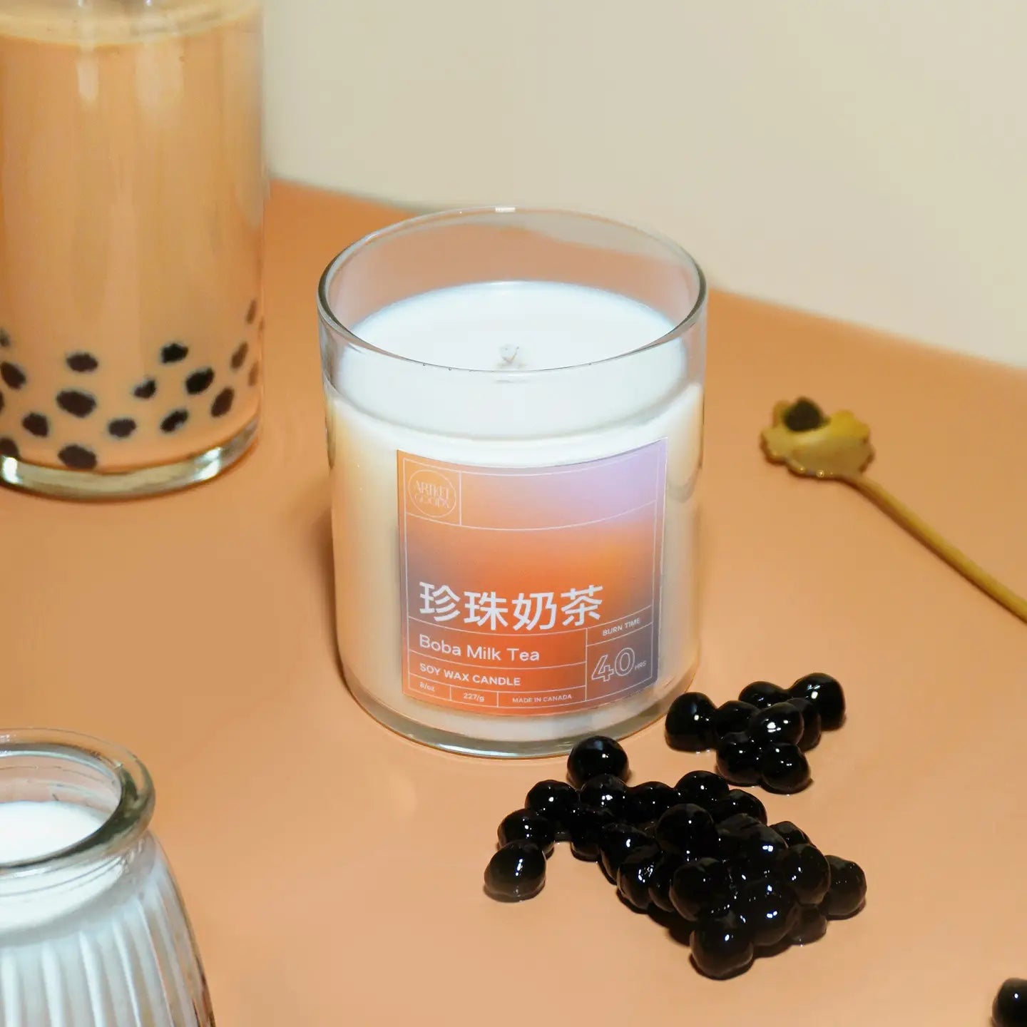 Boba Milk Tea Candle