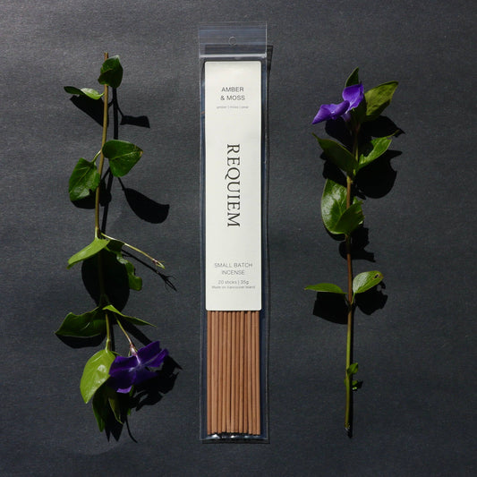 Requiem Incense Sticks - Small Batch Vancouver Island (20 Sticks) - Amber + Moss