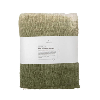 Waste Cotton Throw - Dark Grey