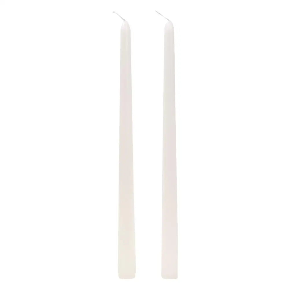 White 12" Taper Candles Set - PABOOM