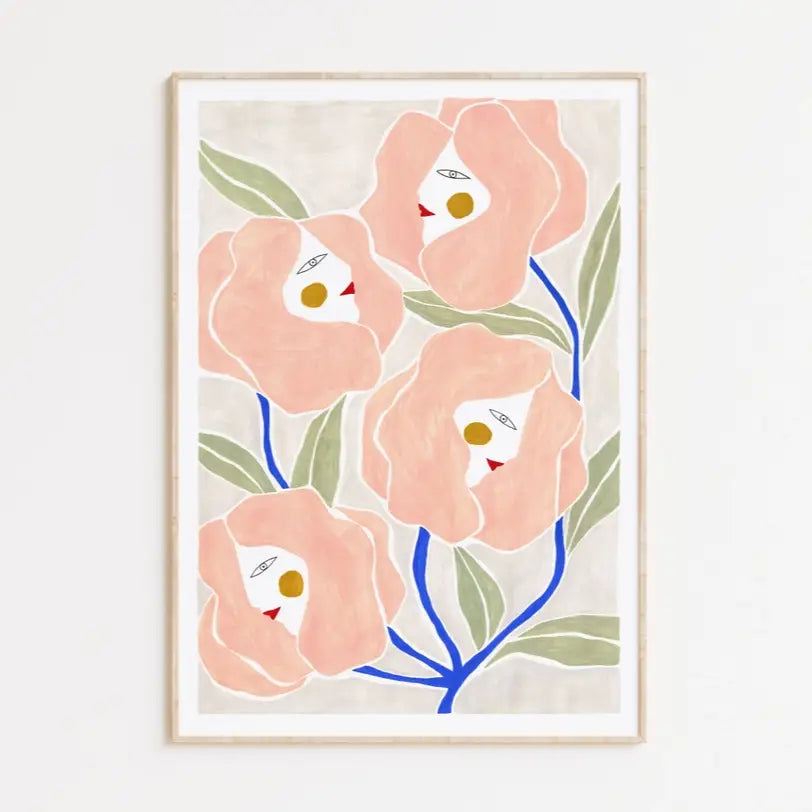 Roses Woman A4 Print - PABOOM