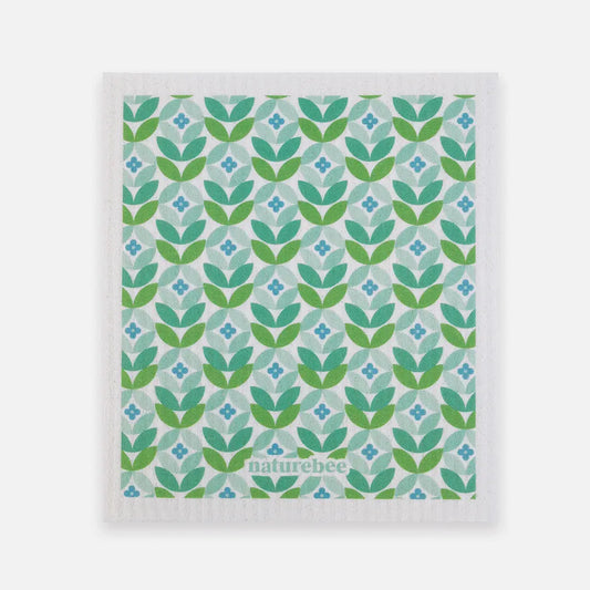 Sponge Cloth Geometric Green