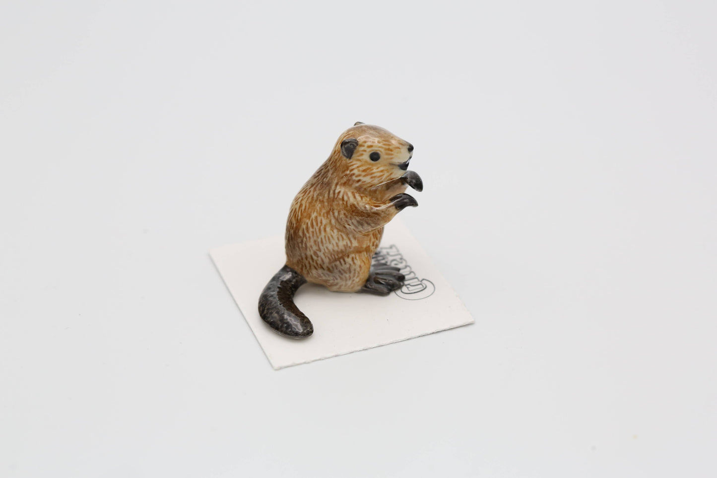 Paddle Beaver Porcelain Decorative Figurine Miniature