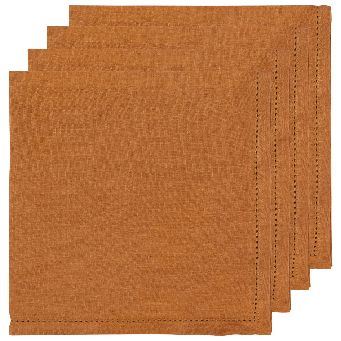 Amber Hemstitch Linen Napkins Set