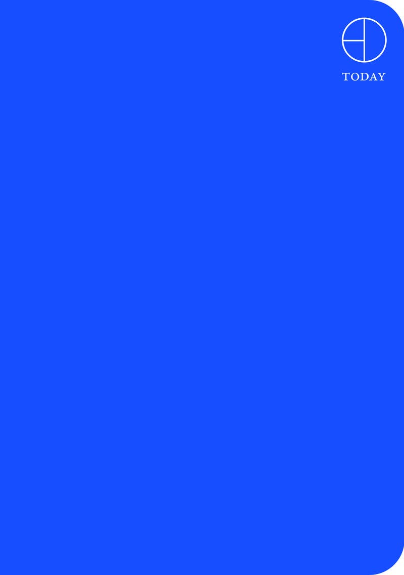 Cornflower Blue Today planner inside pages - PABOOM