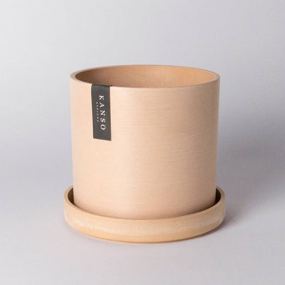Kanso Designs Planter + Saucer 4” - White Stone