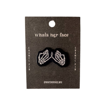 Pinky Swear Skeleton Hands Enamel Pin