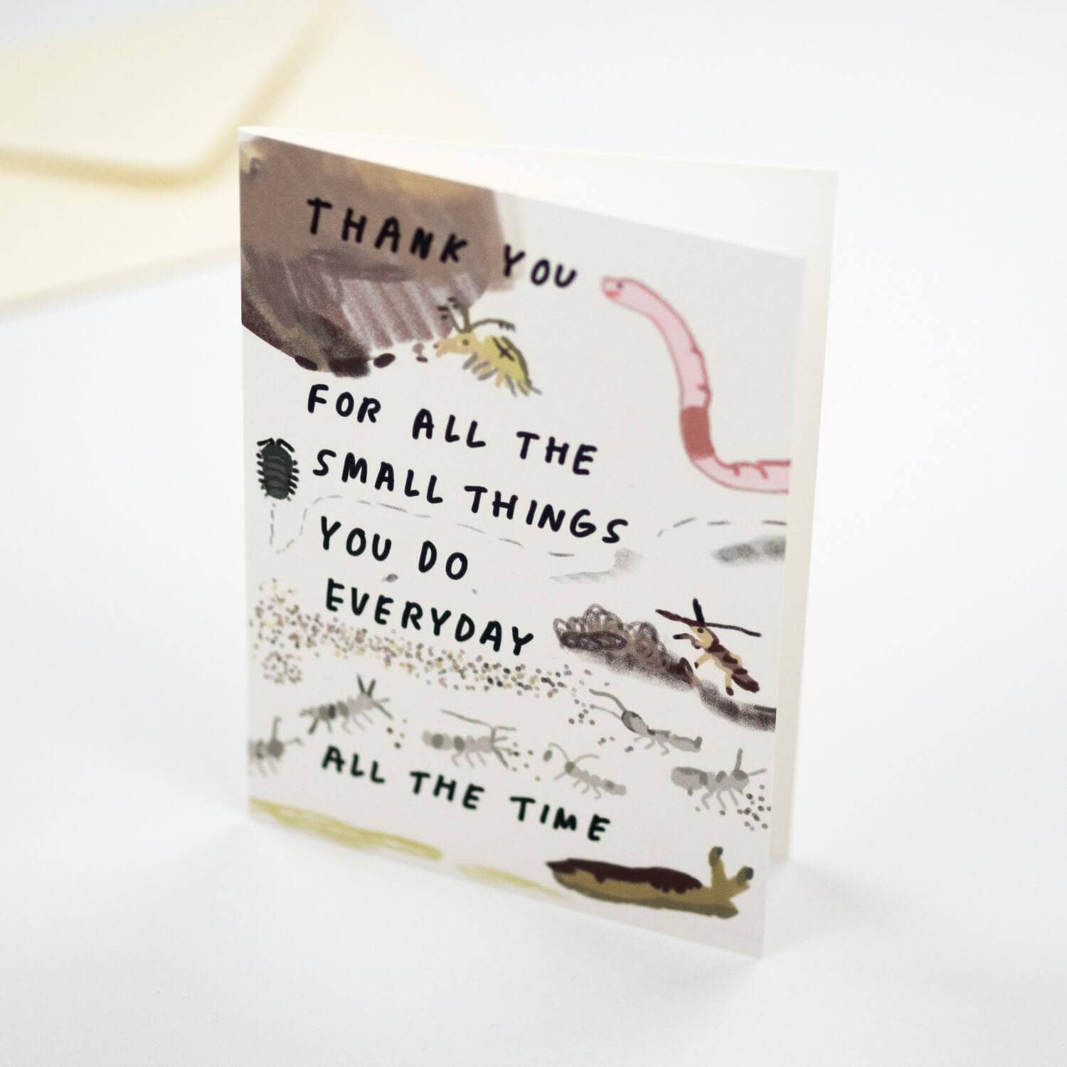 Thank You for All the Small Things Card shown at an angle