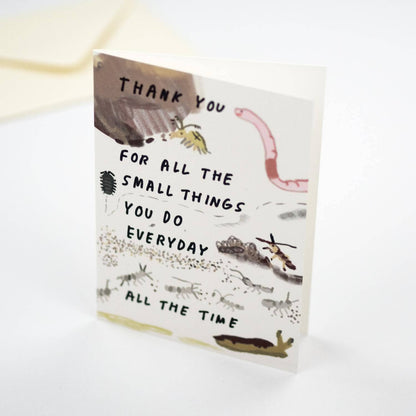 Thank You for All the Small Things Card shown at an angle
