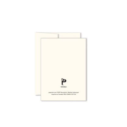 Tweet Mini card paired with its creme envelope