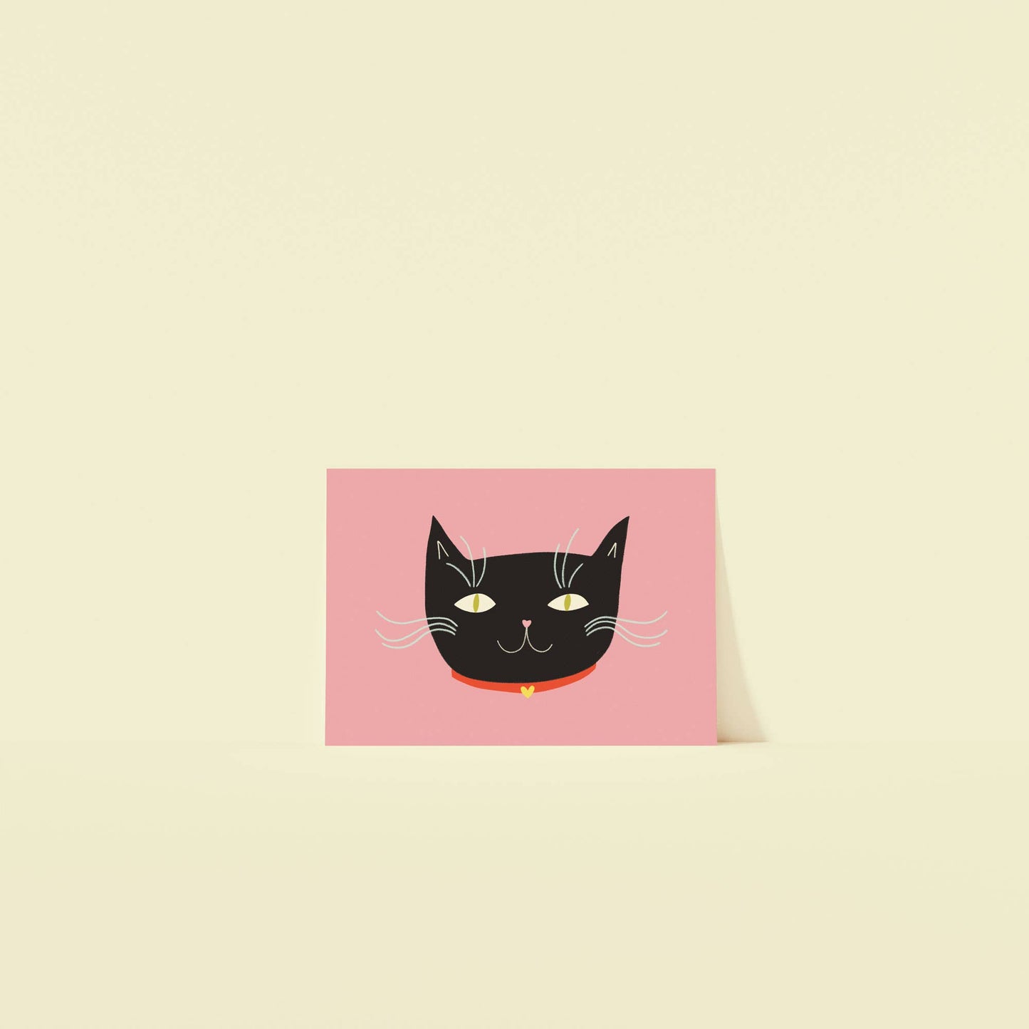 Black Cat Postcard Print