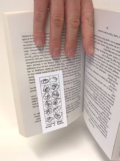 David Shrigley x Brainbox Candy Leapfrog magnetic bookmark, packaging detail - PABOOM