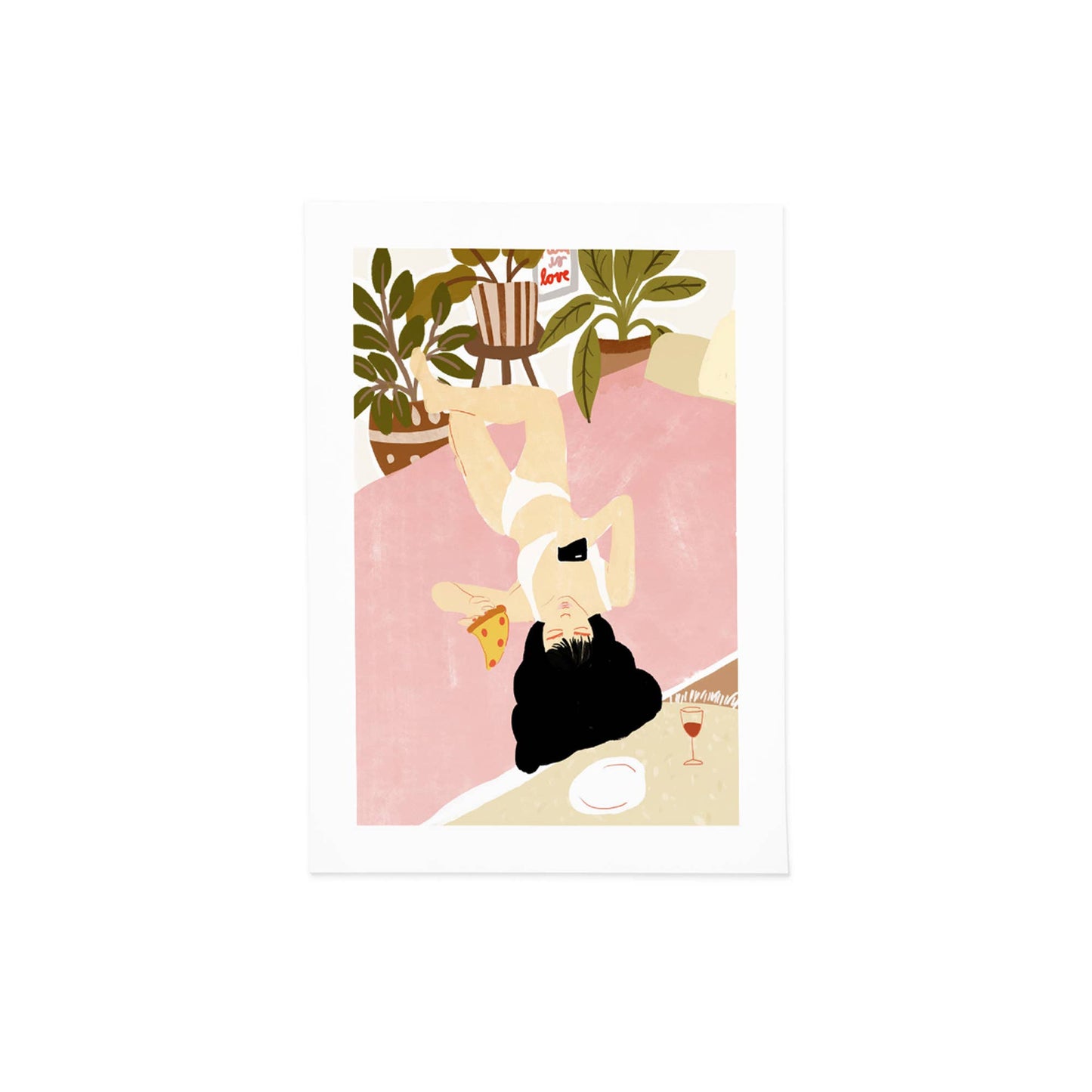 Pizza Lady Art Print