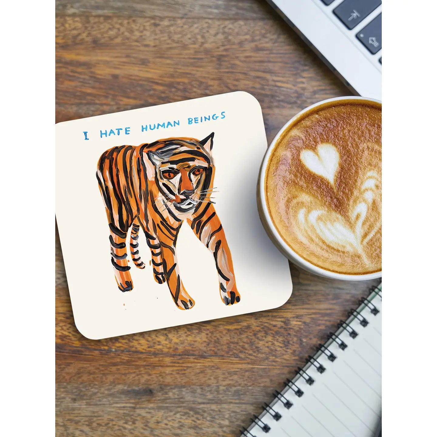 Tiger Hates Humans Coaster