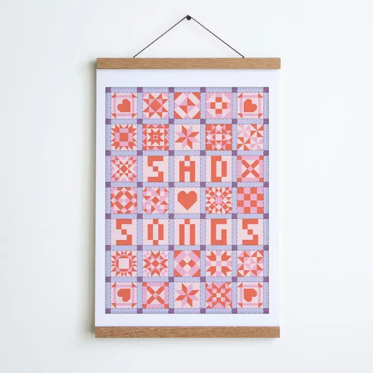 Sad Songs Patchwork Print