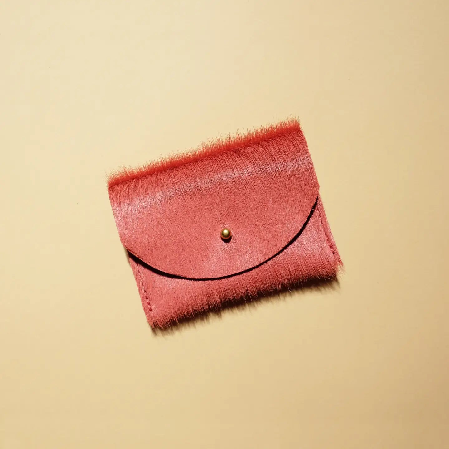 Lychee Hair on Hide Cardholder