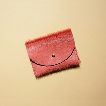 Lychee Hair on Hide Cardholder