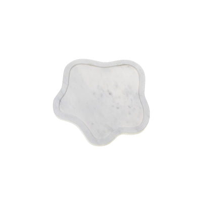 White Marble Amoeba Shape Tray
