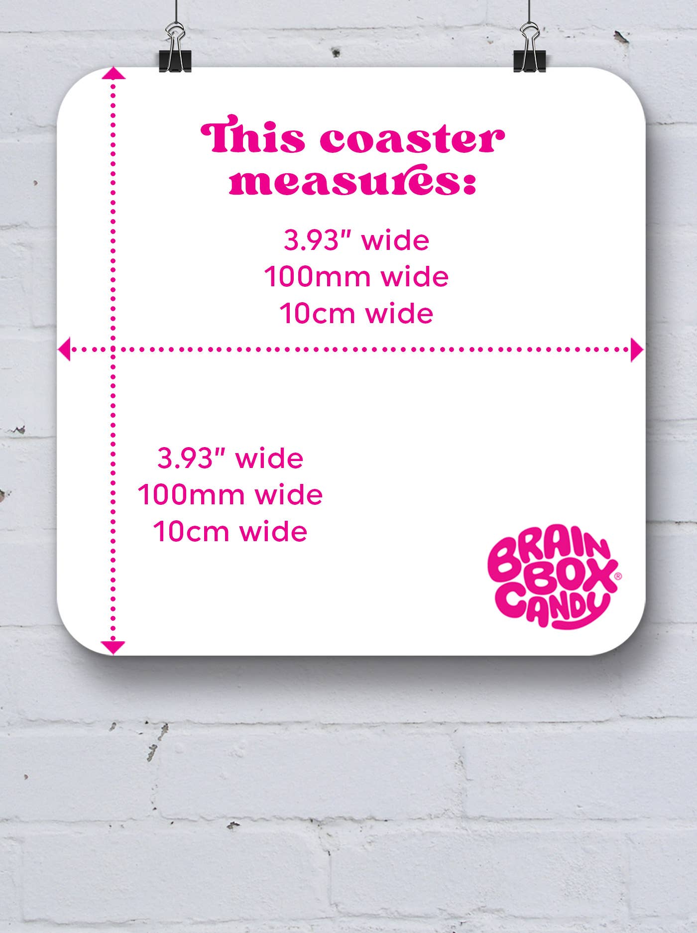 David Shrigley x Brainbox Candy Get Shit Together coaster, cork-backed melamine - PABOOM