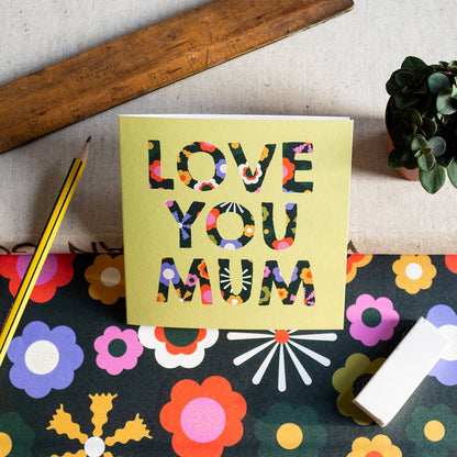 Love You Mum Mother's Day Card