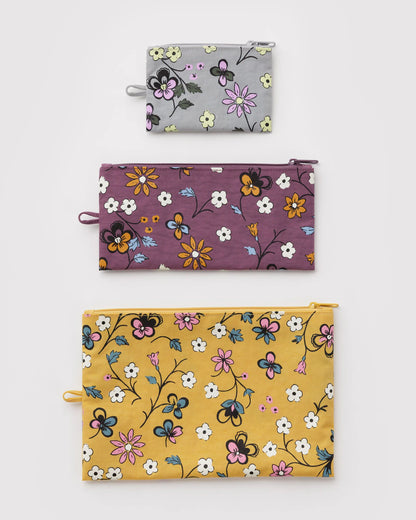 BAGGU Flat Pouch Set - Wildwood Mix