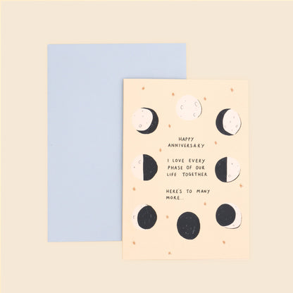 Moon Phase Anniversary Card