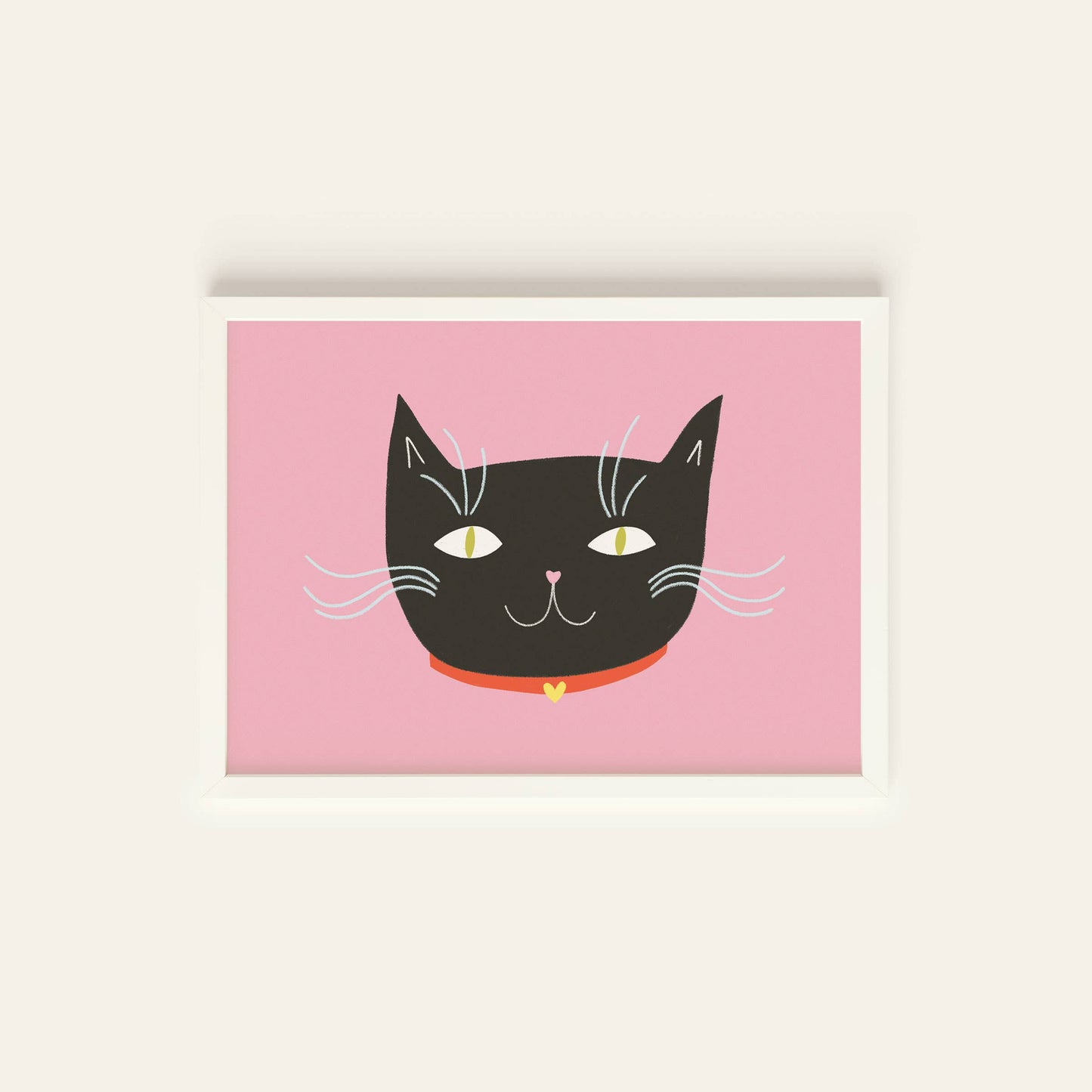 Black Cat Postcard Print