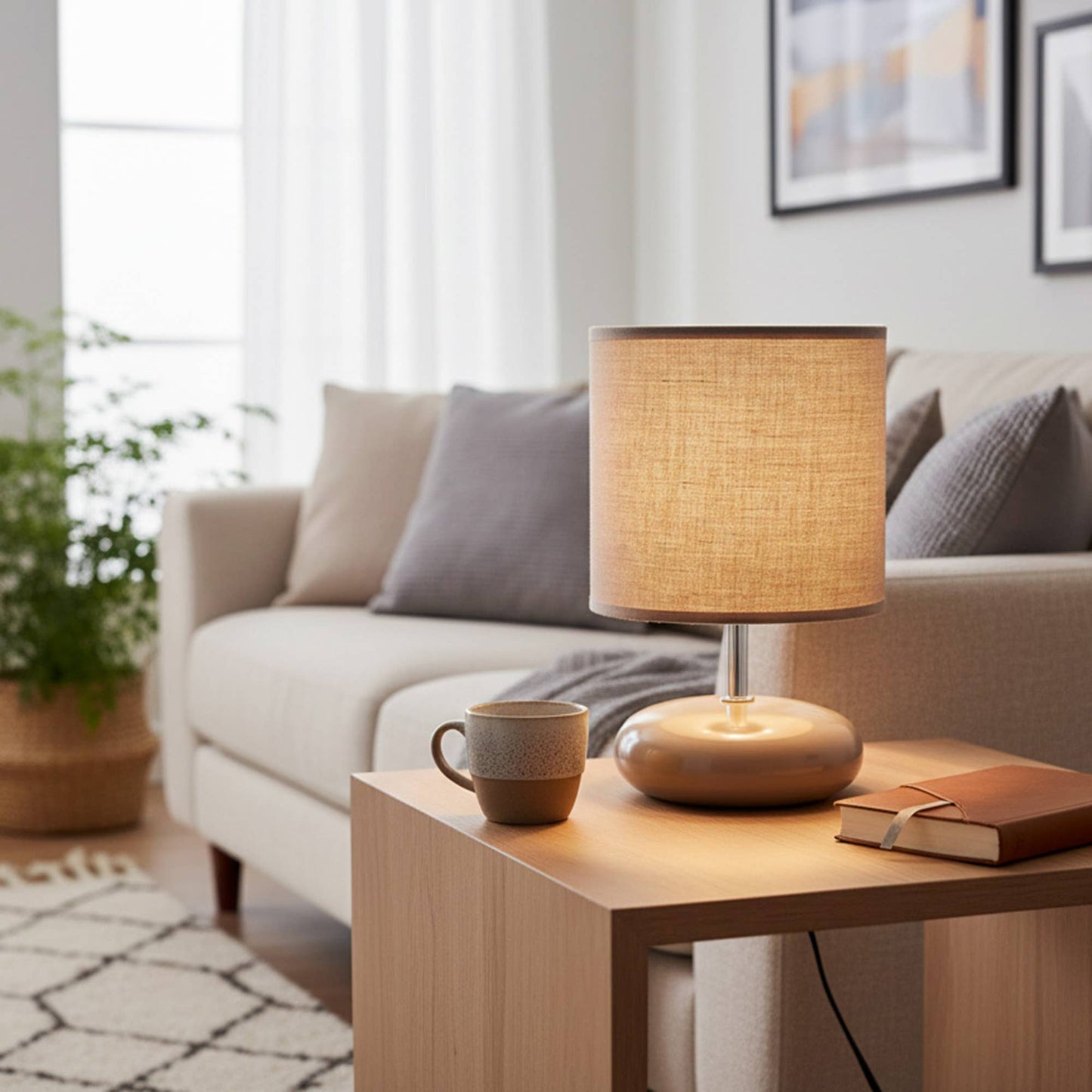 Ceramic Table Lamp with Shade(HALO)