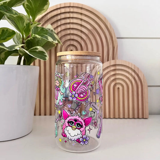 90's Icons Glass Cup