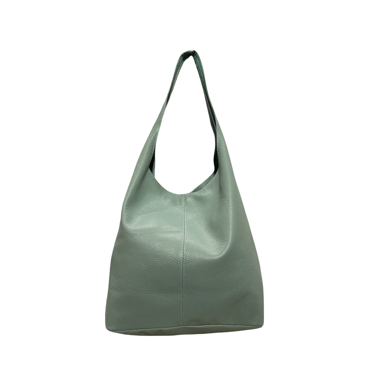 Grained Leather Escape Hobo Bag - Chocolate