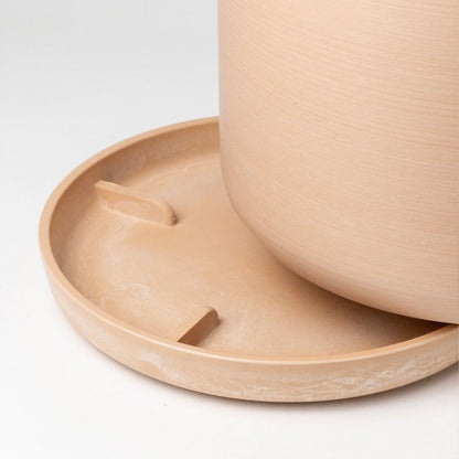Kanso Designs Planter + Saucer 9” - White Stone