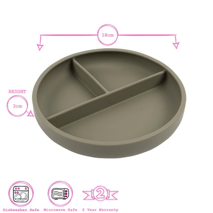 Baby Divided Silicone Suction Plate