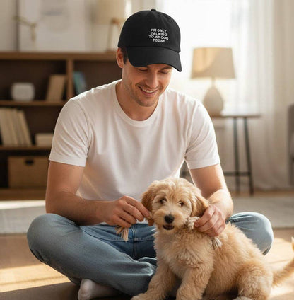 I'm Only Talking to My Dog Today Hat - Black