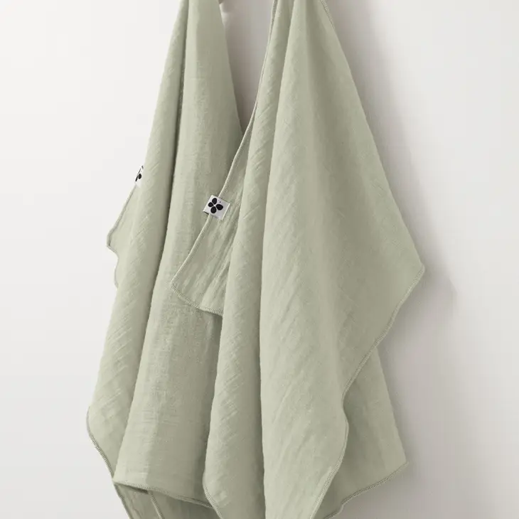 Cotton Gauze Hand Towels Set/2 Sea Green