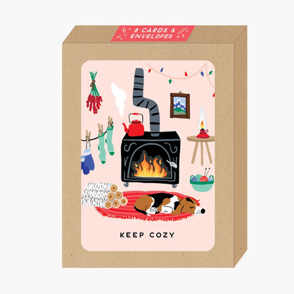 Keep Cozy Hearth Holiday Boxed Cards