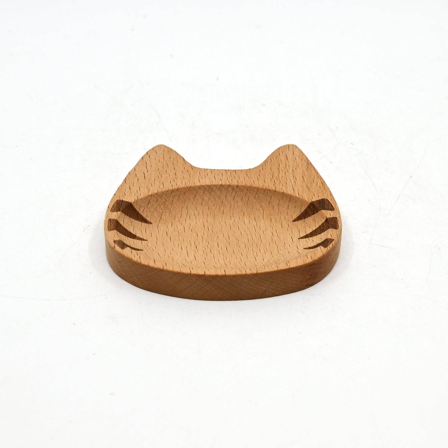 Cat Shaped Wooden Sauce Dish